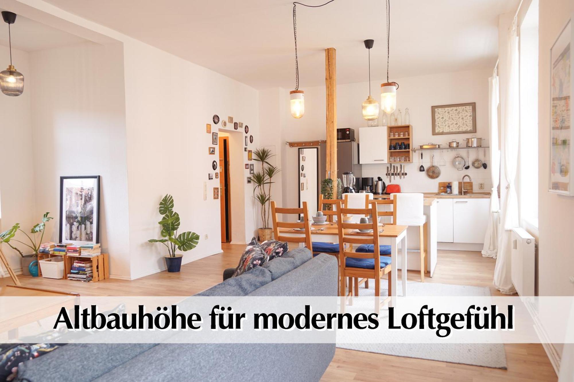 에르푸르트 Helles Altbau-Loft Mit Kingsize Bett, Smart-Tv, Etc 아파트 외부 사진